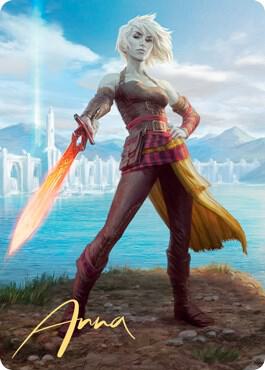 Nahiri Heir of the Ancients Art Card 3 81 Gold Stamped Signature 3 (Art Series: Zendikar Rising)  | Good Games Adelaide SA