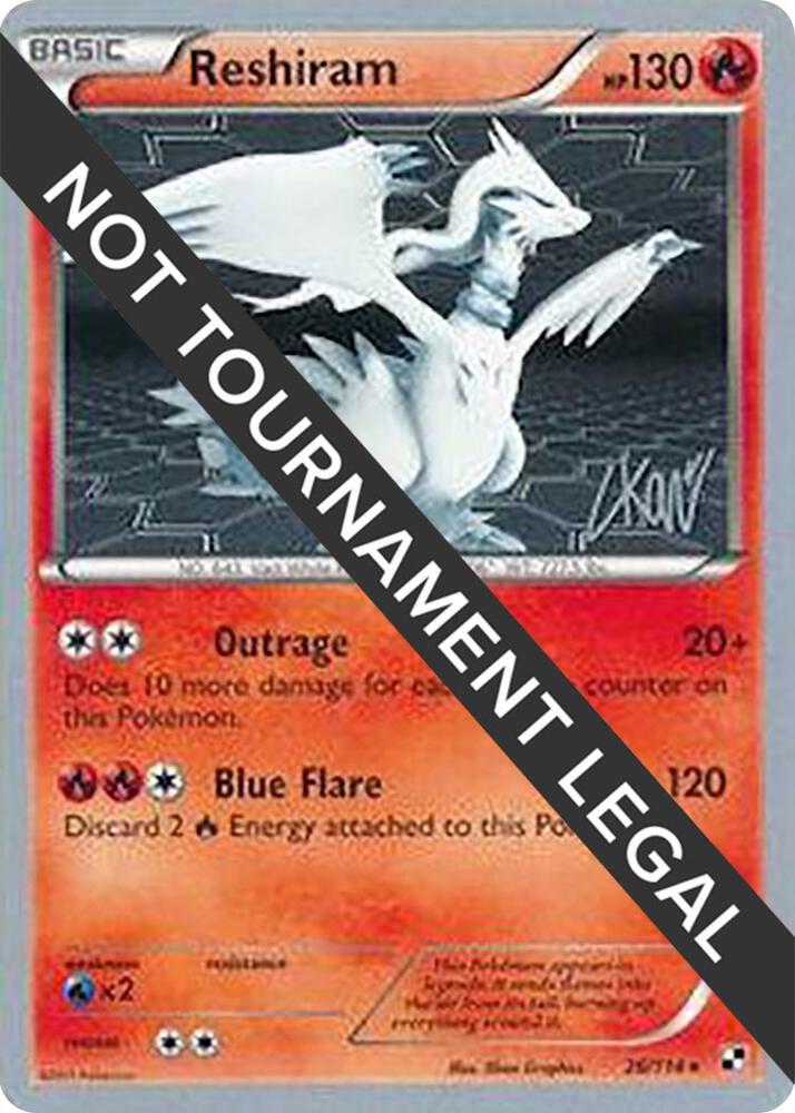Reshiram 2011 Christopher Kan 26/114 (World Championship Decks)  | Good Games Adelaide SA