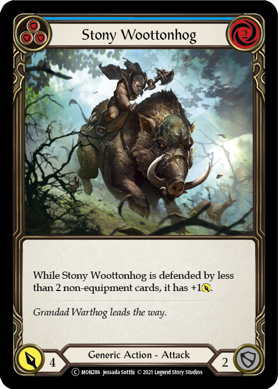 Stony Woottonhog (Blue) [U-MON286-RF] Unlimited Rainbow Foil | Good Games Adelaide SA