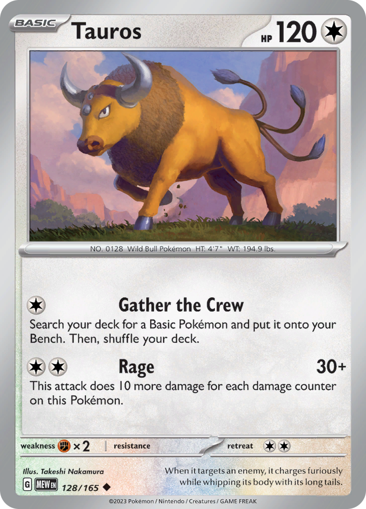 Tauros (128/165) [Scarlet & Violet: 151] | Good Games Adelaide SA
