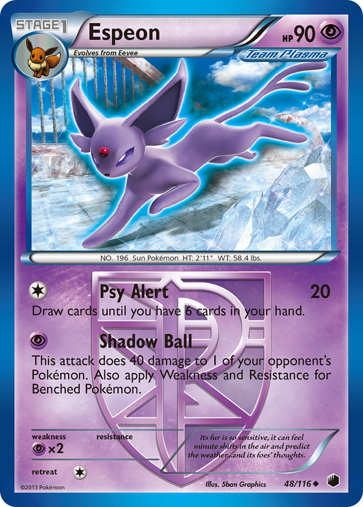 Espeon (48/116) [Black & White: Plasma Freeze] | Good Games Adelaide SA