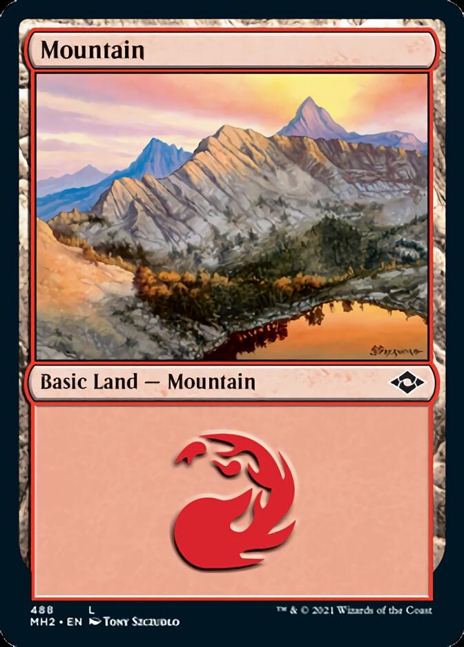 Mountain (488) (Etched Foil) [Modern Horizons 2] | Good Games Adelaide SA