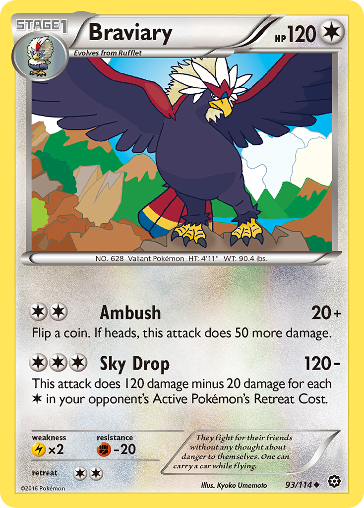 Braviary (93/114) [XY: Steam Siege] | Good Games Adelaide SA