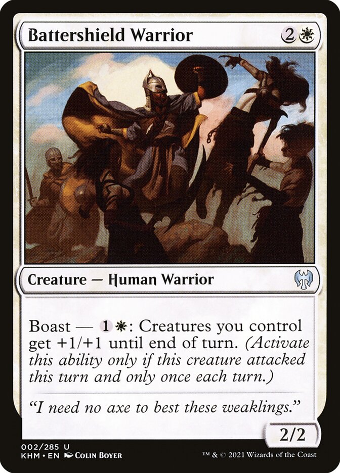 Battershield Warrior 2 (Kaldheim)  - Foil | Good Games Adelaide SA