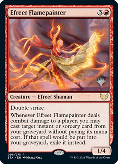 Efreet Flamepainter (Promo Pack) [Strixhaven: School of Mages Promos] | Good Games Adelaide SA