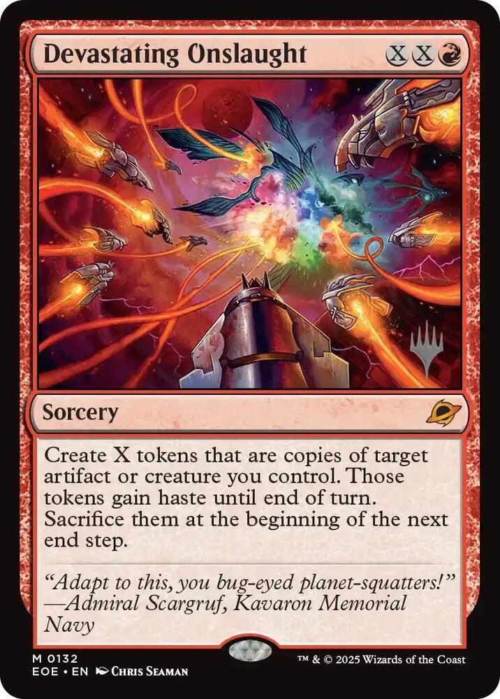 Devastating Onslaught 132 (Promo Pack: Edge of Eternities)  - Foil | Good Games Adelaide SA