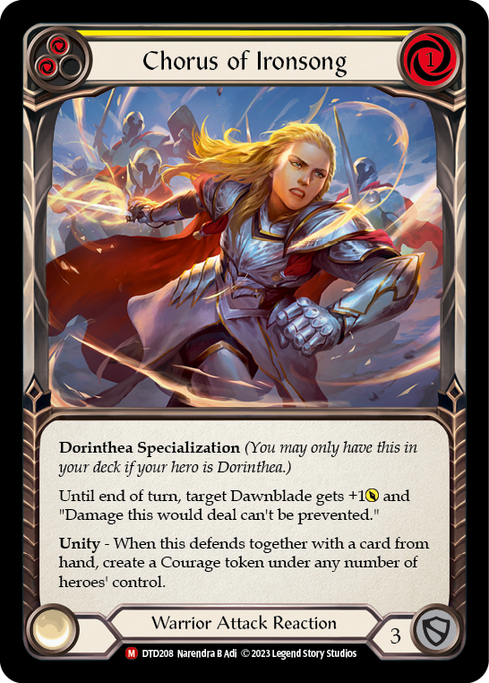 Chorus of Ironsong [DTD208] (Dusk Till Dawn)  Rainbow Foil | Good Games Adelaide SA