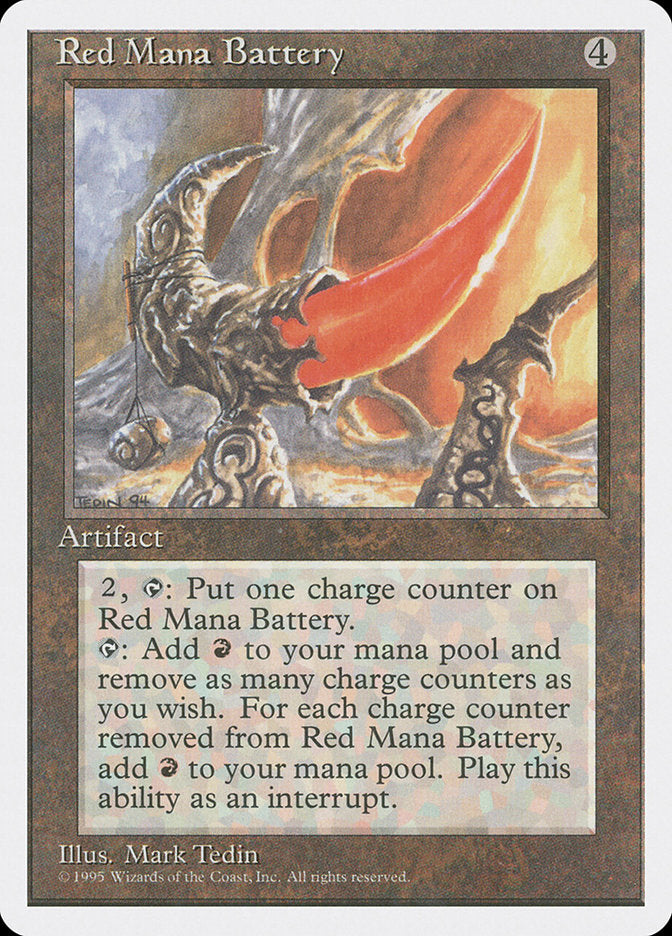 Red Mana Battery  (Fourth Edition)  | Good Games Adelaide SA
