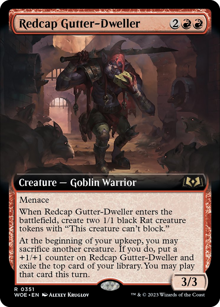 Redcap Gutter-Dweller (Extended Art) [Wilds of Eldraine] | Good Games Adelaide SA