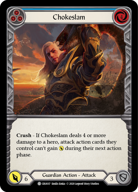 Chokeslam (Blue) [CRU037] 1st Edition Rainbow Foil | Good Games Adelaide SA