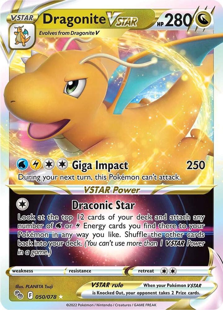 Dragonite VSTAR 050/078 (Pokemon GO)  - Holofoil | Good Games Adelaide SA
