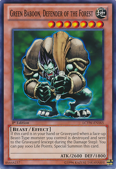 Green Baboon, Defender of the Forest [LCYW-EN165] Common | Good Games Adelaide SA