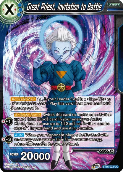 Great Priest, Invitation to Battle [BT16-023] | Good Games Adelaide SA