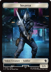 Soldier // Rebel Double-Sided Token [FINAL FANTASY Commander Tokens] | Good Games Adelaide SA