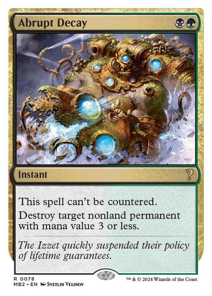 Abrupt Decay 78 (Mystery Booster 2)  | Good Games Adelaide SA
