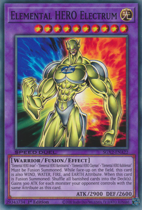 Elemental HERO Electrum [SGX2-ENA22] Common | Good Games Adelaide SA