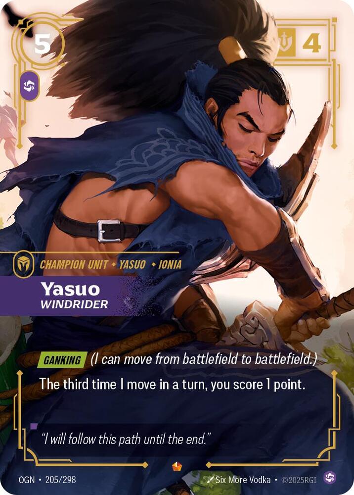 Yasuo - Windrider 205/298 (Origins)  - Foil | Good Games Adelaide SA