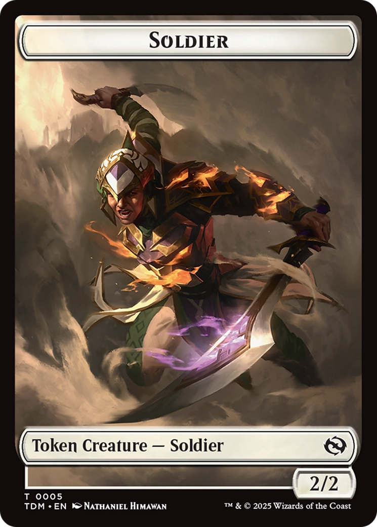 Solider (0004) // Solidier (0005) Double-Sided Token [Tarkir: Dragonstorm Tokens] | Good Games Adelaide SA