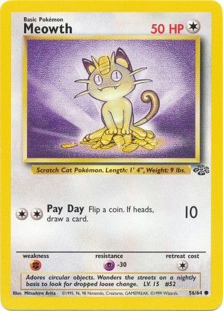Meowth (56/64) [Jungle Unlimited] | Good Games Adelaide SA
