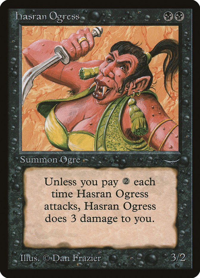 Hasran Ogress (Dark Mana Cost) [Arabian Nights] | Good Games Adelaide SA