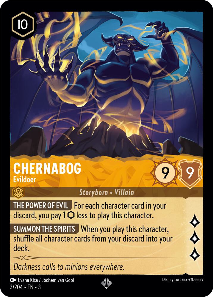 Chernabog Evildoer 3/204 (Into the Inklands)  - Cold Foil | Good Games Adelaide SA