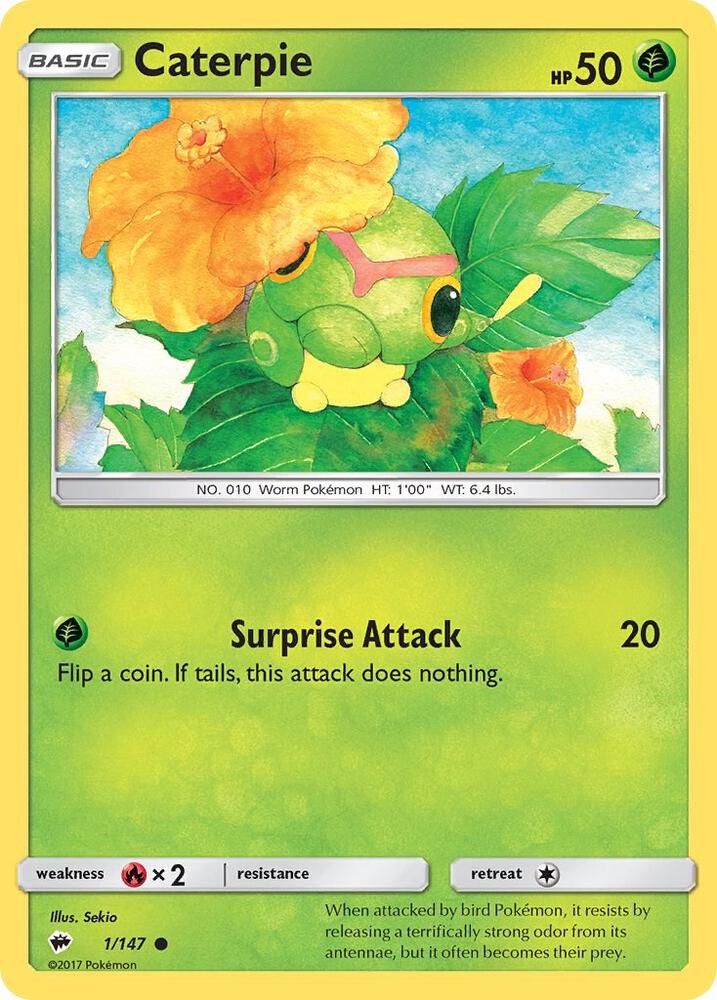 Caterpie 1/147 (SM - Burning Shadows)  | Good Games Adelaide SA