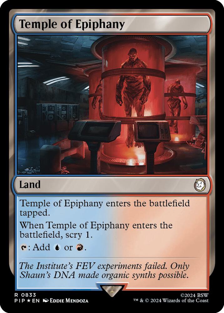 Temple of Epiphany 833 (Universes Beyond: Fallout)  - Foil | Good Games Adelaide SA