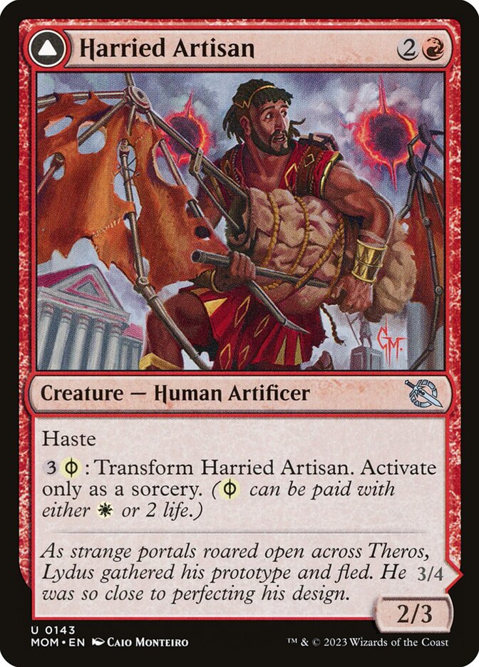 Harried Artisan // Phyrexian Skyflayer 143 (March of the Machine)  | Good Games Adelaide SA