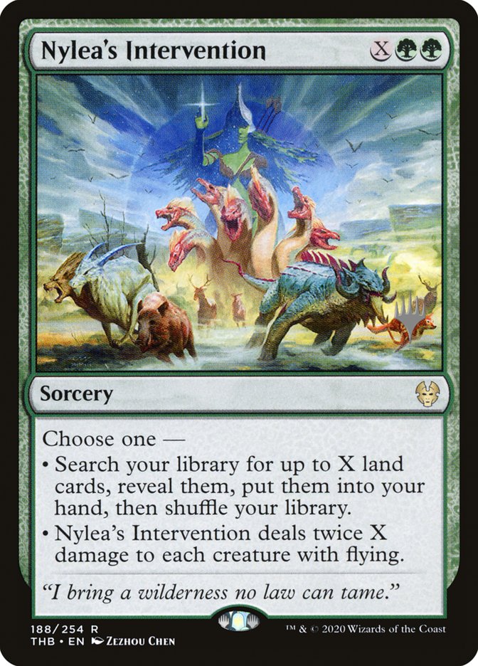 Nylea's Intervention (Promo Pack) [Theros Beyond Death Promos] | Good Games Adelaide SA