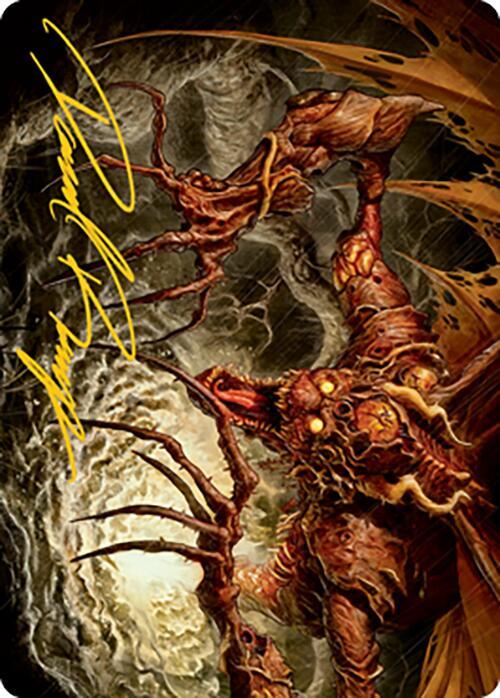 Archfiend of Sorrows Art Card Gold Stamped Signature 26 (Art Series: Modern Horizons 2)  | Good Games Adelaide SA