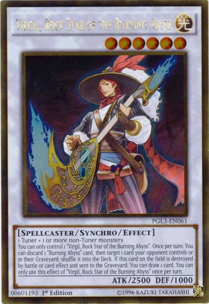 Virgil, Rock Star of the Burning Abyss [PGL3-EN061] Gold Rare | Good Games Adelaide SA