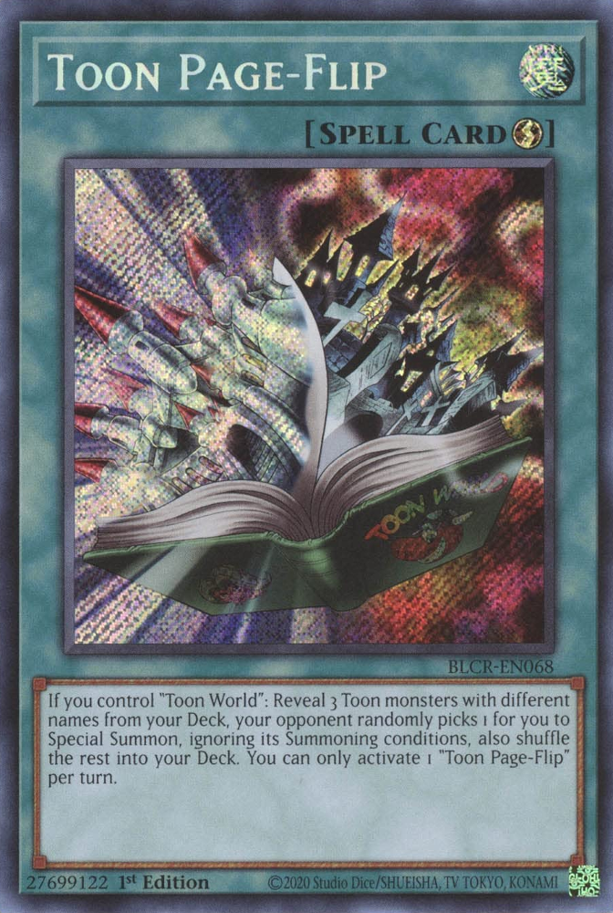 Toon Page-Flip [BLCR-EN068] Secret Rare | Good Games Adelaide SA