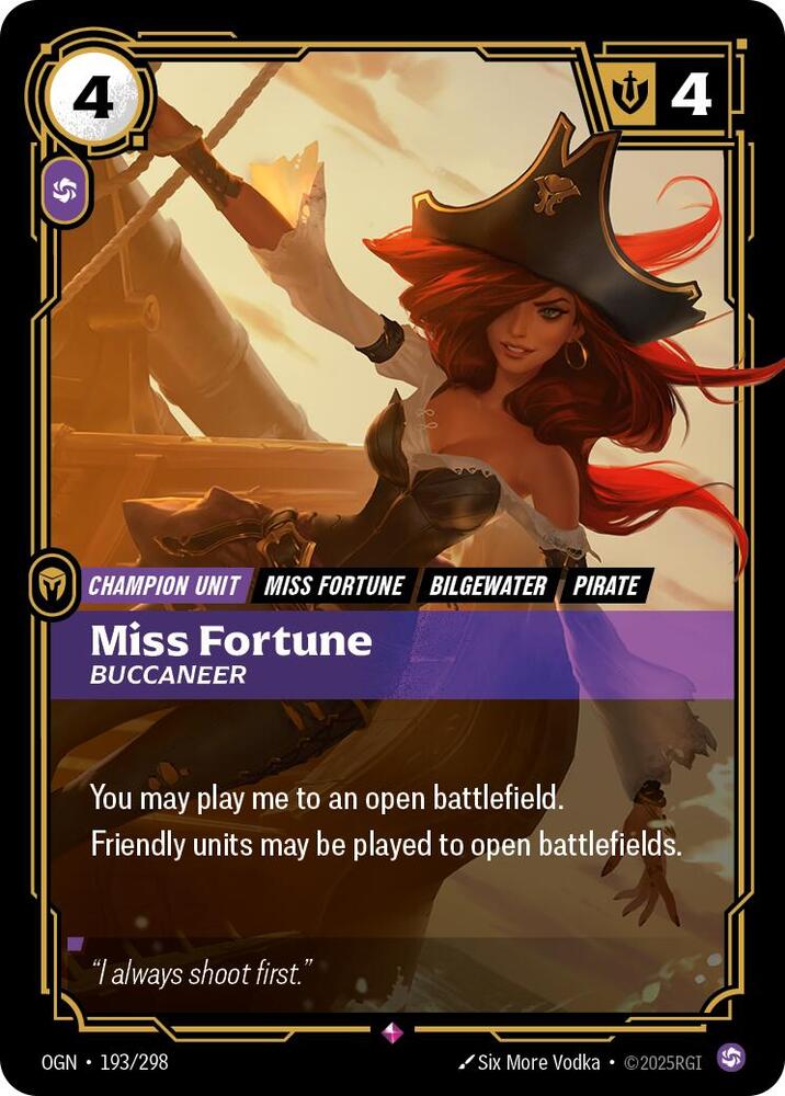 Miss Fortune - Buccaneer 193/298 (Origins)  - Foil | Good Games Adelaide SA