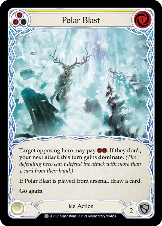 Polar Blast (Yellow) [ELE167] (Tales of Aria)  1st Edition Normal | Good Games Adelaide SA