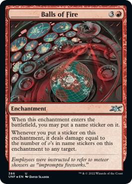 _____ Balls of Fire Galaxy Foil 386 (Unfinity)  - Foil | Good Games Adelaide SA