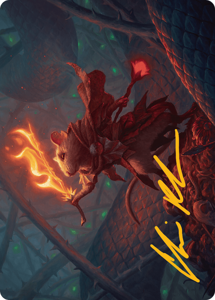 Emberheart Challenger Art Card (Gold-Stamped Signature) [Bloomburrow Art Series] | Good Games Adelaide SA