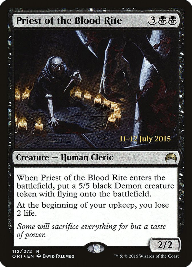 Priest of the Blood Rite [Magic Origins Promos] | Good Games Adelaide SA