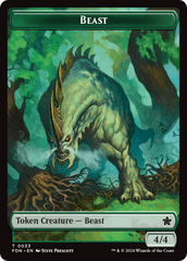 Dog // Beast (0033) Double-Sided Token [Foundations Tokens] | Good Games Adelaide SA
