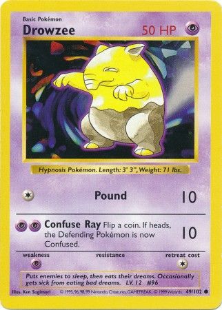Drowzee (49/102) [Base Set Shadowless Unlimited] | Good Games Adelaide SA