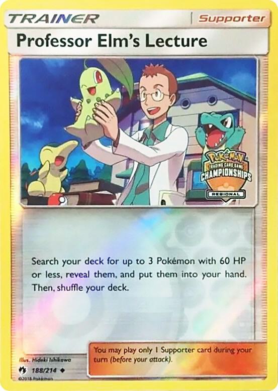 Professor Elm's Lecture Regional Championships 188/214 (League & Championship Cards)  - Reverse Holofoil | Good Games Adelaide SA