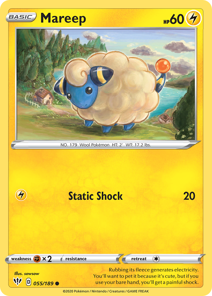 Mareep (055/189) [Sword & Shield: Darkness Ablaze] | Good Games Adelaide SA
