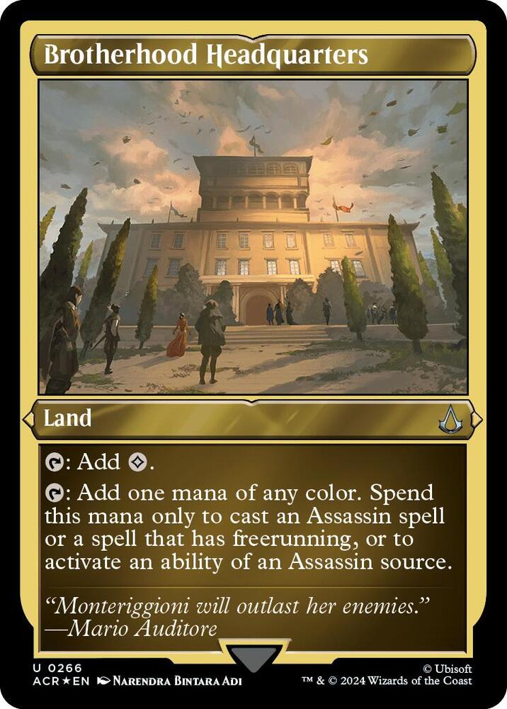 Brotherhood Headquarters 266 (Universes Beyond: Assassin's Creed)  - Foil | Good Games Adelaide SA