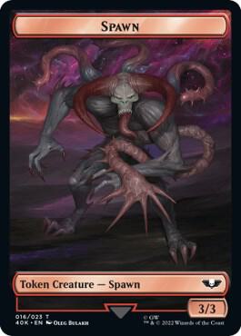 Spawn Blue Horror Double Sided Token Surge Foil 16 // 20 (Universes Beyond: Warhammer 40,000)  - Foil | Good Games Adelaide SA
