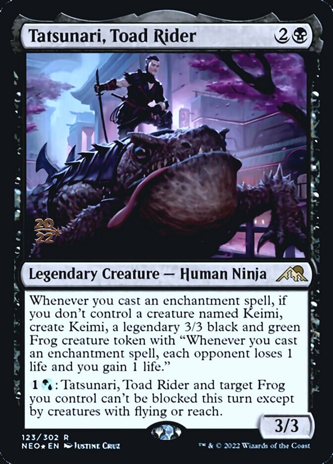 Tatsunari, Toad Rider [Kamigawa: Neon Dynasty Prerelease Promos] | Good Games Adelaide SA