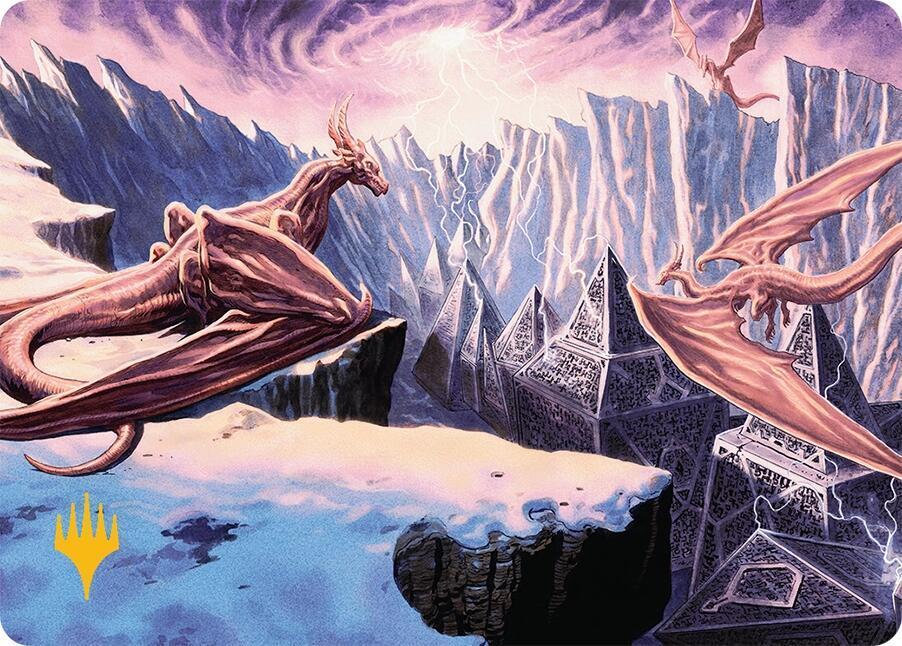 Maelstrom of the Spirit Dragon 42 54 Gold Stamped Planeswalker Symbol 42 (Art Series: Tarkir: Dragonstorm)  | Good Games Adelaide SA