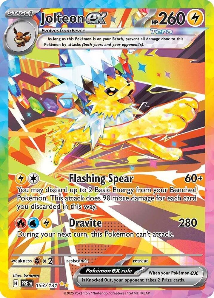Jolteon ex (153/131) [Scarlet & Violet: Prismatic Evolutions] | Good Games Adelaide SA
