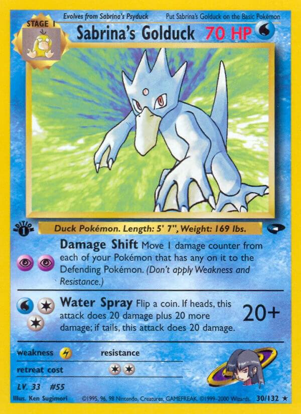 Sabrinas Golduck 030/132 (Gym Challenge)  - 1st Edition | Good Games Adelaide SA