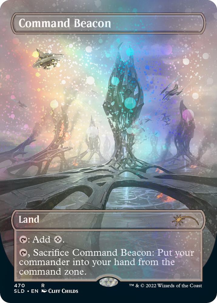 Command Beacon Borderless Galaxy Foil 470 (Secret Lair Drop Series)  - Foil | Good Games Adelaide SA