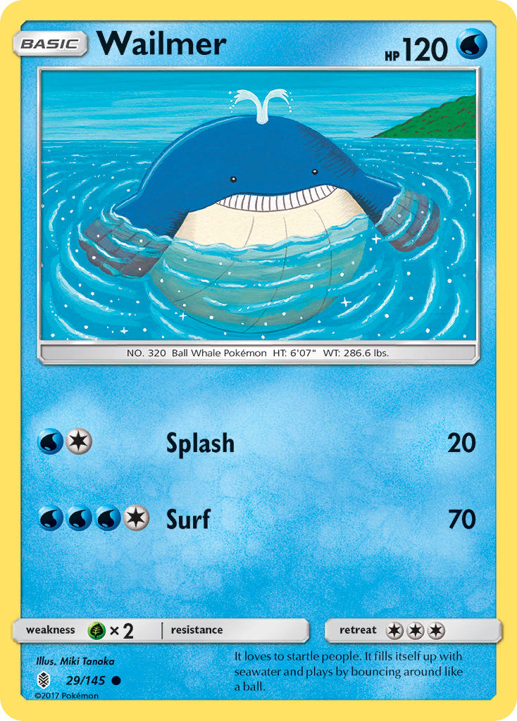 Wailmer (29/145) [Sun & Moon: Guardians Rising] | Good Games Adelaide SA