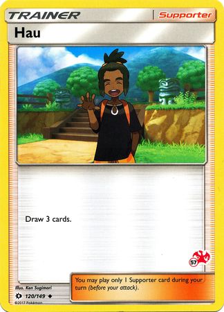 Hau (120/149) (Charizard Stamp #57) [Battle Academy 2020] | Good Games Adelaide SA